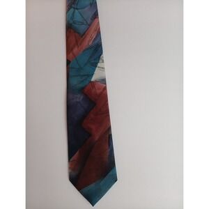 Wembley Mens Neck Tie Geometric Wide Bold‎ Colors eclectic grandpa Academia Y2k